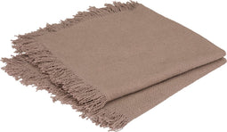 Atmosphera Maha servetten set van 2 - Katoen - Grijs - 40 x 40 cm