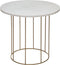 Atmosphera Marble bijzettafel set 2 - Goudkleurig en marmer - Salontafel