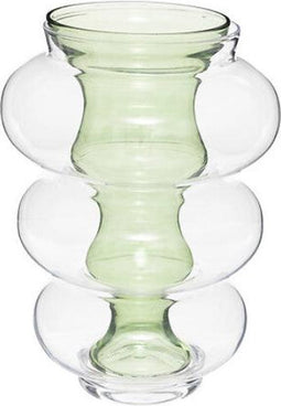 Atmosphera Matali dubbele vaas Ø26xH35cm - Lichtgroen - 2 in 1