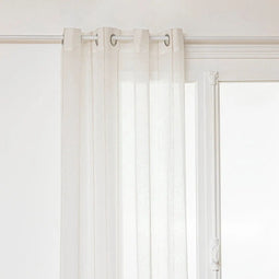 Atmosphera Nata Gordijn - Kant en klaar met ringen - Wit - 140 x 260 cm