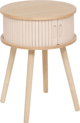 Atmosphera Nysos Nachtkastje met 2 deuren - Ø40xH54cm - Beige