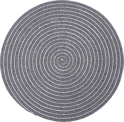 Atmosphera onderlegger set van 2 - Glanzend - donker grijs - Placemat - D35 cm