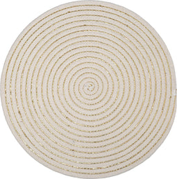 Atmosphera onderlegger set van 2 - Glanzend - licht beige - Placemat - D35 cm