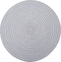 Atmosphera onderlegger set van 2 - Glanzend - licht grijs - Placemat - D35 cm