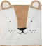 Atmosphera Opbergmand/kastmand leeuw - voor kinderen - karton/kunststof - bruin - 30 x 30 cm