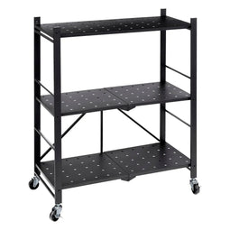 Atmosphera Opvouwbare Plank Met Metalen Kast - Zwart - B70,5cm x D35,5cm x H92cm