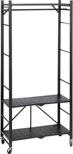 Atmosphera Opvouwbare Plank met Metalen Kast - Zwart - B70xD36,5xH164cm