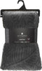 Atmosphera Plaid - Antraciet - Fleece-plaid met palmblad patroon - Deken - 180x230cm