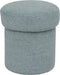 Atmosphera Poef Kita Ø37xH40cm - Nylon/Viscose - Celadongroen