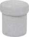Atmosphera Poef Kita Ø37xH40cm - Nylon/Viscose - Grijs