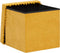 Atmosphera Poef/krukje/hocker Arabic - Opvouwbare zit opslag box - fluweel Okergeel - D38 x H38 cm - MDF/polyester