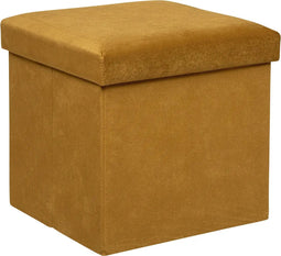 Atmosphera Poef - Opvouwbaar - Oker - 38x38cm