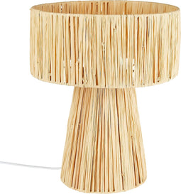 Atmosphera Raffia Tafellamp - Ø28xH34cm - Beige