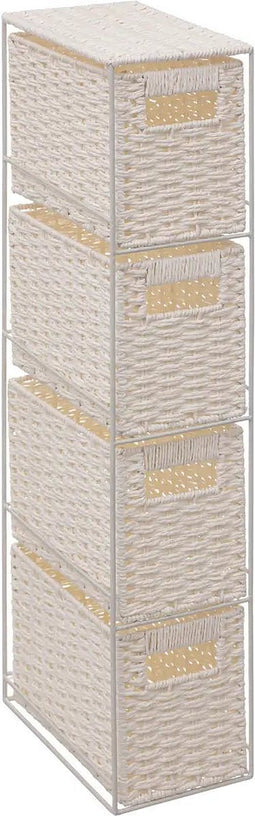 Atmosphera Rek - Badkamerrek - 4 Lades - L25xD15xH70cm - Wit