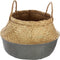 Atmosphera rieten opbergmand naturel grijs - Bloempot - Zeegras