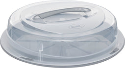 Atmosphera Ronde Gebakdoos/Taartdoos met omkeerbare basis - Ø35xH9cm - Grijs