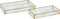 Atmosphera Rosio Keramische bakjes set van 2 stuks - Marmereffect - Wit
