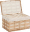 Atmosphera Rosy Stro manden set van 3 stuks - 59x37x40cm - Rotan