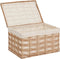 Atmosphera Rosy Stro manden set van 3 stuks - 59x37x40cm - Rotan