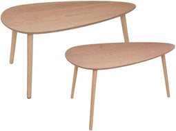 Atmosphera Salontafel Mileo set van 2 - Naturel