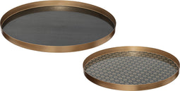 Atmosphera Set van 2 dienbladen Jill- ijzer dienblad - serveer blad