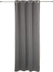 Atmosphera set van 2 Grijze verduisteringsgordijnen 135x240cm - Kant en klaar met ringen - Gordijn r