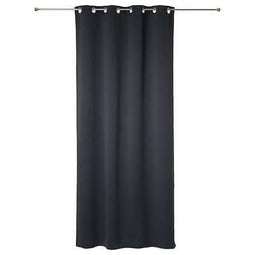 Atmosphera set van 2 Grijze verduisteringsgordijnen 135x240cm - Kant en klaar met ringen - Gordijn r