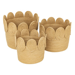 Atmosphera Set van 3 mandjes - Ø22/26/29cm - Beige