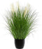 Atmosphera siergras kunstplant - grasplant sprieten/pluimen - donkergroen - H105 cm - in pot - pvc - kunstplanten binnen
