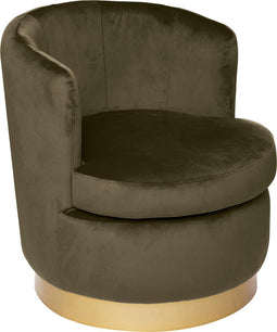 Atmosphera Solal fauteuil Kaki - Velvet - Relax stoel