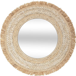 Atmosphera Spiegel Celia Gevlochten - Dia 68 cm - Bohemien - Wandspiegel