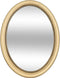 Atmosphera Spiegel/wandspiegel - ovaal - 53 x 40 cm - mdf hout/glas - goud - ornament rand