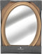 Atmosphera Spiegel/wandspiegel - ovaal - 53 x 40 cm - mdf hout/glas - goud - ornament rand