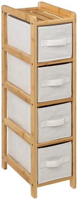 Atmosphera Stellingkast - Badkamermeubel - Bamboe manden - 33x78cm