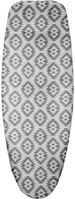 Atmosphera Strijkplankhoes geschikt voor 110 x 32 / 120 x 42 cm - Grijs - Etnik