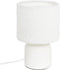 Atmosphera Tafellamp Bona bouclette - Ø14xH22cm - Wit