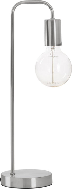 Atmosphera Tafellamp/bureaulampje Design Light - metallic zilver - H46 cm - Leeslamp