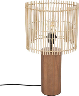 Atmosphera Tafellamp Davys Ø27xH48cm - E27 niet inbegrepen - Bruin