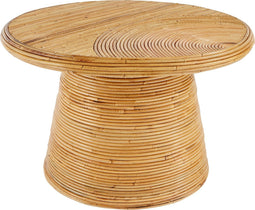 Atmosphera Tanae Salontafel uit rotanriet - Ø70xH45cm - Beige