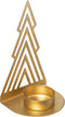 Atmosphera Theelichthouder kerstboom goud - H13.5 - Kerst decoratie
