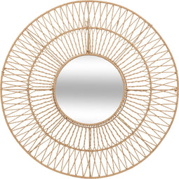 Atmosphera Touwspiegel - Ø75cm - Spiegel Ø29cm - Beige