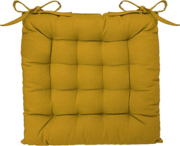 Atmosphera Tuintoelkussen - oker geel - katoen - 38 x 6 cm - zitkussen