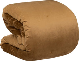 Atmosphera Velvet bedsprei 2 persoons - Camel - 240 x 260