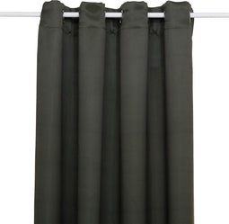 Atmosphera Verduisteringsgordijn 135x240cm - Gordijnen kant en klaar met haakjes ringen - Kakigroen
