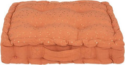 Atmosphera Vloerkussen Nepal - steenrood - met glitters - 40 x 40 x 8 cm - grond zitkussen