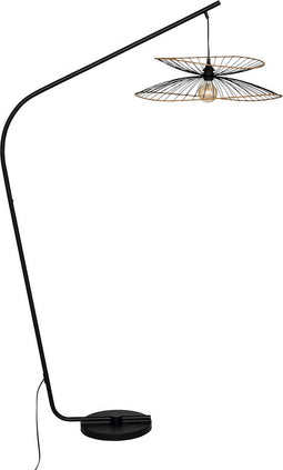 Atmosphera Vloerlamp Alara 110x60xH177cm - Drukknop - Zwart