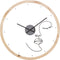 Atmosphera Wandklok Line artistiek - Hout - Dia 45 cm - Uurwerk - Geassorteerd geleverd