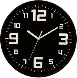 Atmosphera Wandklok - Zwart - Dia 30 cm - Stil uurwerk - Kunststof