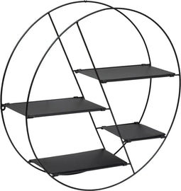 Atmosphera Wandplank - Rond - D50cm - Zwart