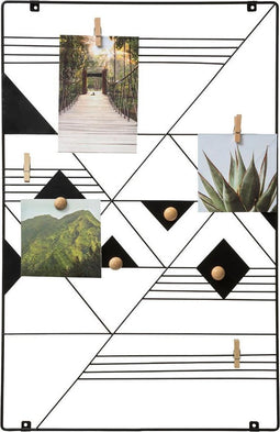 Atmosphera wandrek fotohouder metaal zwart plus accessoires - 35 x 55 CM